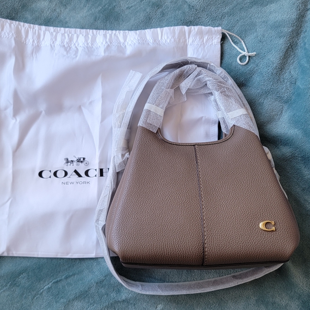 Coach Lana 23, Brass/Dark Stone- NWT